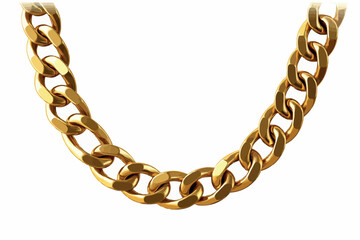 3d render Ring of gold chain
