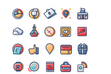 Versatile Icon Illustrator Template for High-Quality, Editable Vector Resources for Various Applications