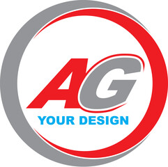 AG Letter logo design 