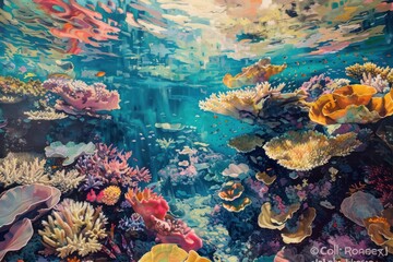 coral reef with fish