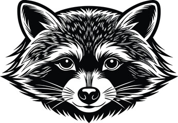 raccoon head vector illustration eps 10