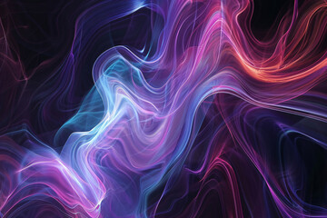 Obraz premium abstract dark background with flowing colouful wave