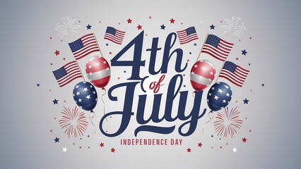 4th of july balloon background