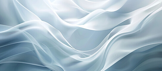 Obraz premium Abstract Light Blue Fluid Silk Waves
