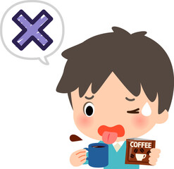 飲んだコーヒーがおいしくなかった男性