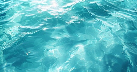 Sunlit Turquoise Ocean Water