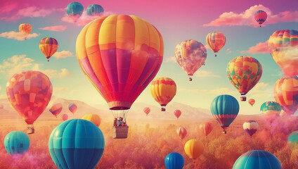 Obraz premium bright, colorful sky filled 
