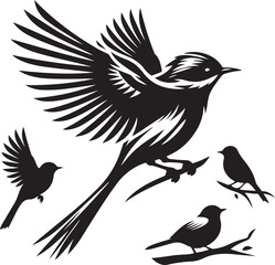 bird silhuette vector 2