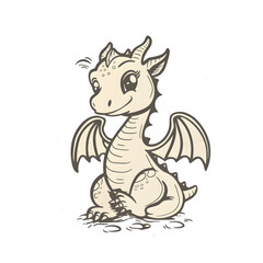 Fototapeta premium a cartoon of a dragon.