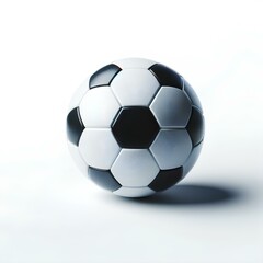 Fototapeta premium Classic football placed on a white background.