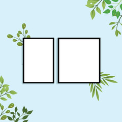 Collage Photo Frame Vector With Wall Background Celebration Event Birthday Photo Frame, Frame Film Isolated, Photo Gallery Illustration Set.