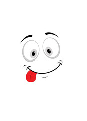 Happy face on white background