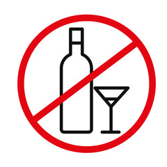 No Alcohol Consumption Allowed Sign for Health and Safety Regulations
