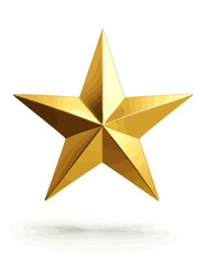 Obraz premium a golden star on a white background