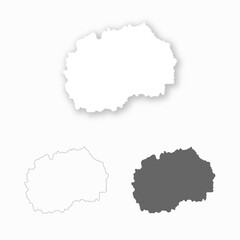 North Macedonia map set for design easy to edit