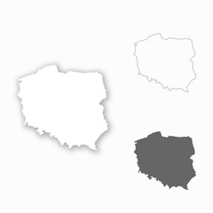 Poland map set for design easy to edit