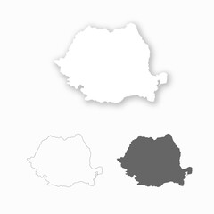 Romania map set for design easy to edit