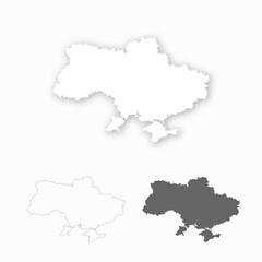 Ukraine map set for design easy to edit