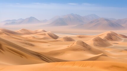 Naklejka premium Surreal and Visionary Desert Landscapes with Imaginative Mirages