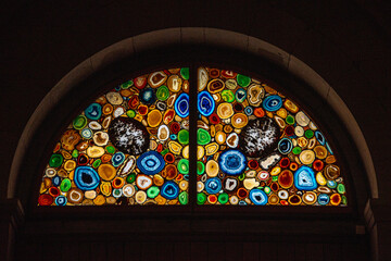 stained glass window in church
