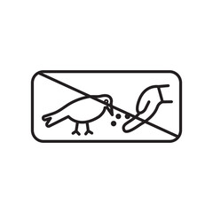 Do Not Feed Birds Sign for Park Preservation and Wildlife Safety