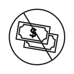 No Cash Payments Sign for Encouraging Digital Transactions and Security