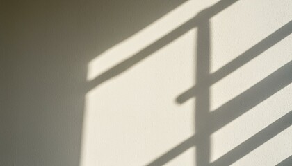 Fototapeta premium Blurry light shadow from window on white wall background