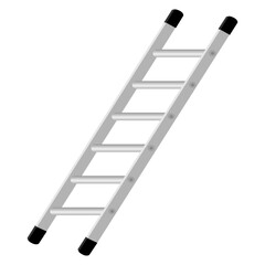 アルミ風のハシゴのイラスト