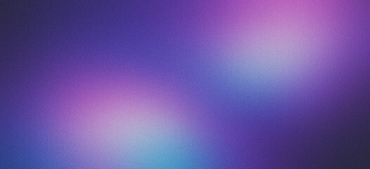 Blurred abstract background of purple, blue, and violet grainy gradient backdrop noise texture, perfect for banner header design
