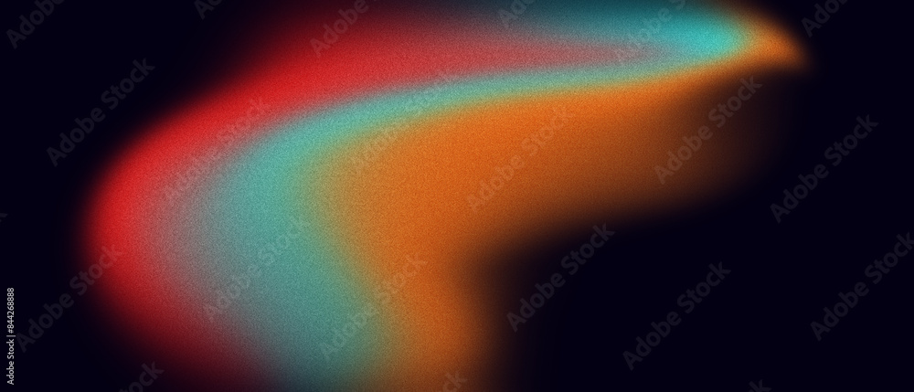 Poster retro shaped abstract background with colorful grainy texture
