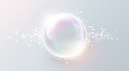 Shining Glass Sphere Background