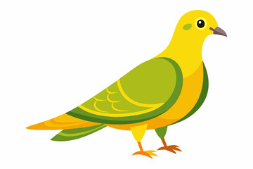 Yellow-Footed Green Pigeon Vector,bird, parrot, animal, isolated, green, nature, tropical, beak, macaw, pet, feather, colorful, 