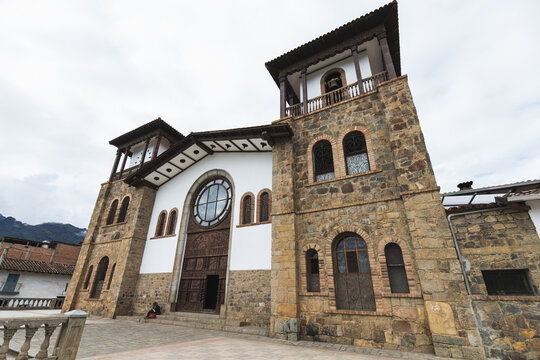 Colonial church in the city of Chacas, Ancash, in the andes of Peru.