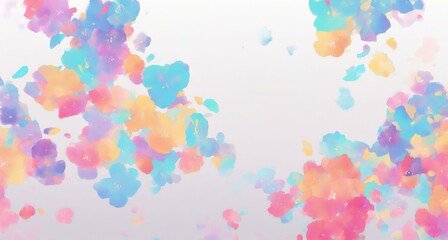 Abstract Background with Radiant Floral Array in Bright, Mixed Colors Palette