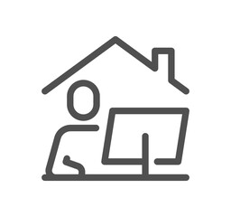 Work place related icon outline and linear vector.	
