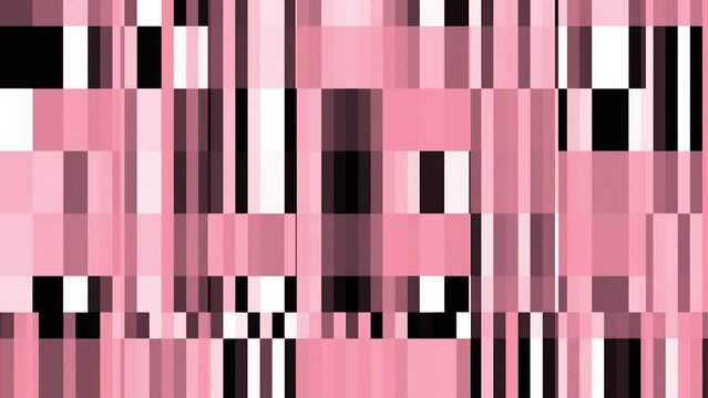 pink, black and white color modern geometric blocked lines in motion