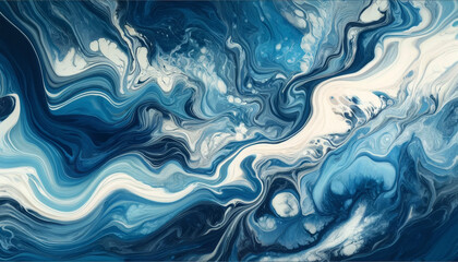 Fototapeta premium 青色のマーブル模様のテクスチャー素材