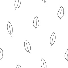 Autumn leaf. Nature. Seamless pattern. Coloring Page. Hand drawn style. Vector drawing. Design ornaments.