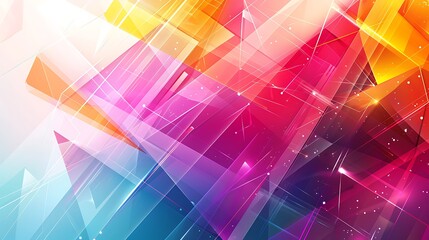 abstract technology background geometric shapes with transparent layers