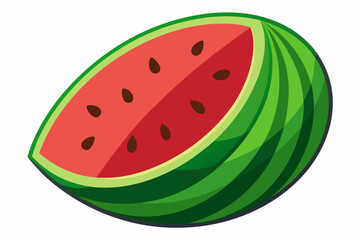 Watermelon Vector on White Background,watermelon, fruit, food, melon, vector, red, green, slice, illustration, sweet, summer, isolated, 