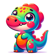 Obraz premium カラフルな恐竜01