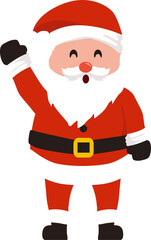 Santa claus character, christmas icon.