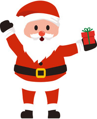 Santa claus character, christmas icon.
