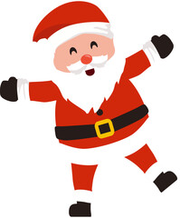 Santa claus character, christmas icon.