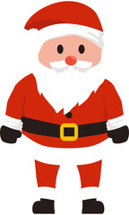 Santa claus character, christmas icon.