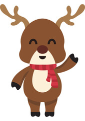 Rudolph the reindeer, christmas icon.