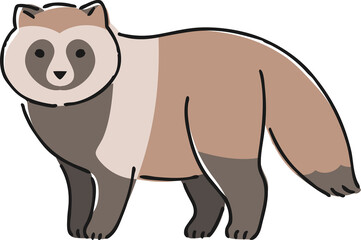 手描きのタヌキのイラスト