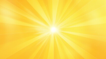 Bright yellow sunburst background with glowing light rays. Ideal for summer themes, energy concepts, and vibrant designs. © tohceenilas