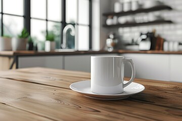 Fototapeta premium Free Photo of white mug mockup background 