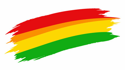 Obraz premium Juneteenth Brushstroke Vector Illustration with Red, Yellow, and Green Colors